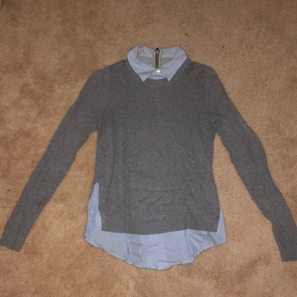 Loft gray sweater size XS